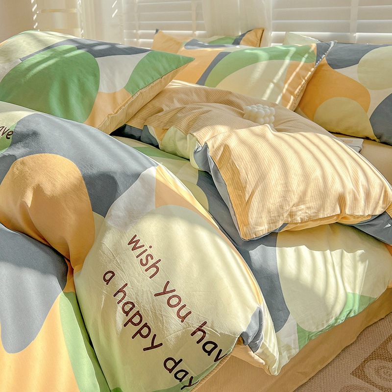 Floral quilt cover cotton four piece set B34 02