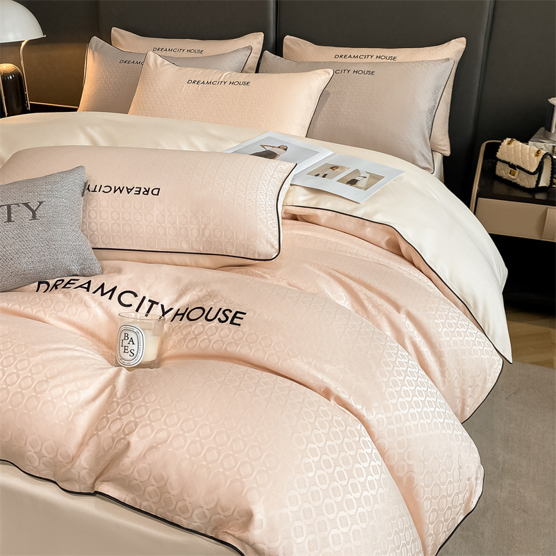 Nordic solid color washed silk four piece set B70