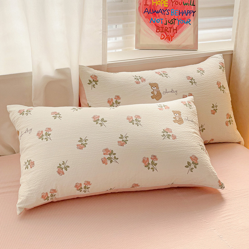 Seersucker bed sheet four-piece set type a quilt cover 