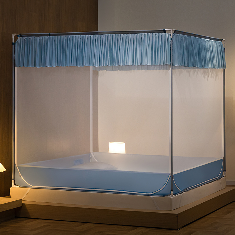 Summer three-door household encryption screen mosquito net lace B114