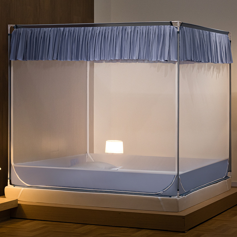 Summer three-door household encryption screen mosquito net lace B114 02