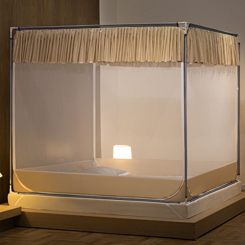 Summer three-door household encryption screen mosquito net lace B114