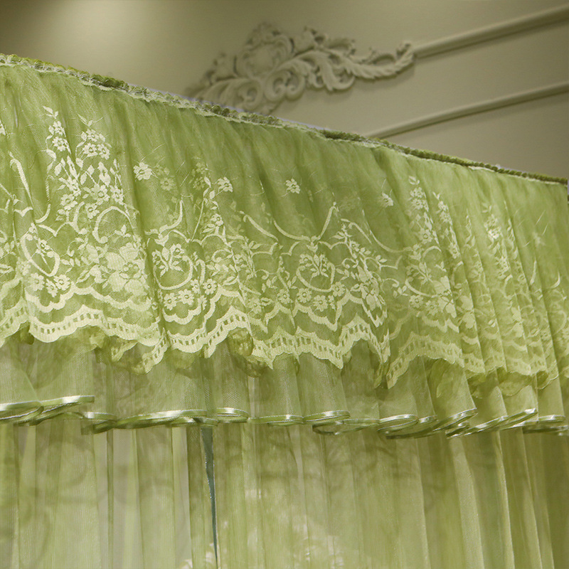 U-shaped track mosquito net lace edge floor-to-ceiling pattern net B118