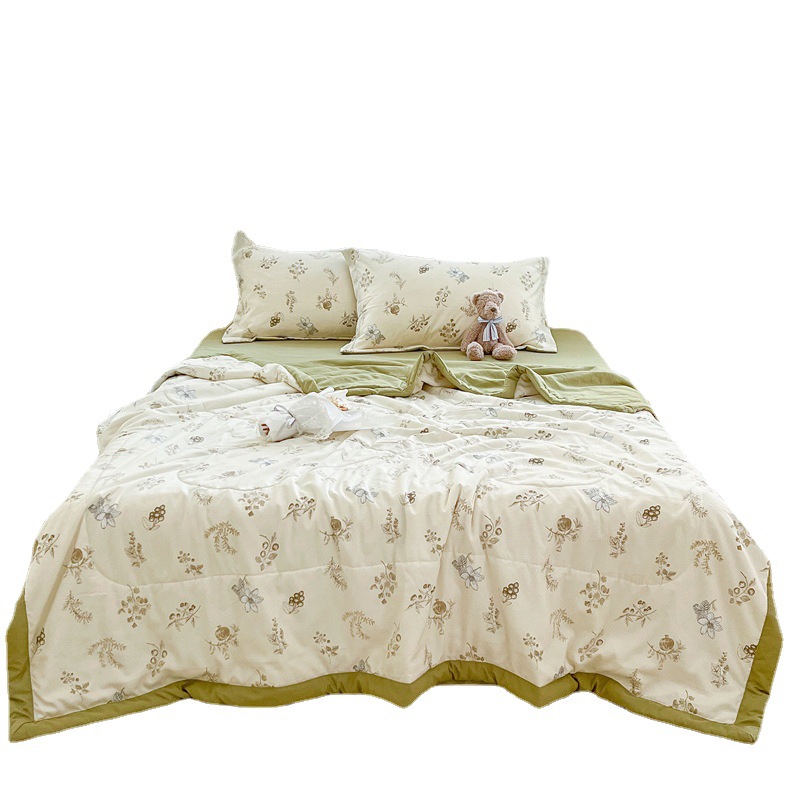 Washed cotton and linen double-layer gauze summer cool quilt B71